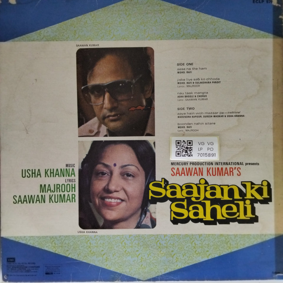 Usha Khanna - Saajan Ki Saheli (Vinyl)