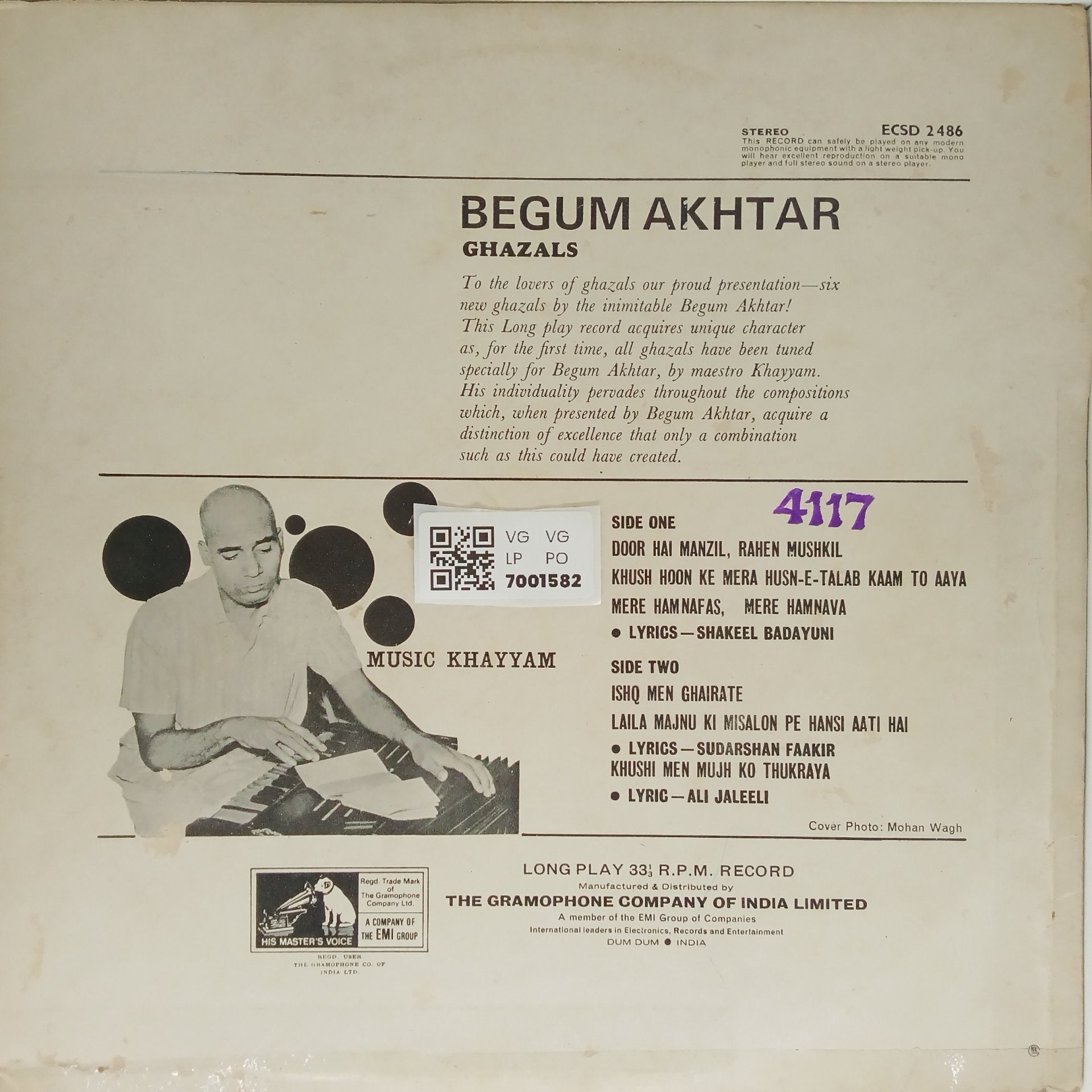 Begum Akhtar - Ghazals (Vinyl)