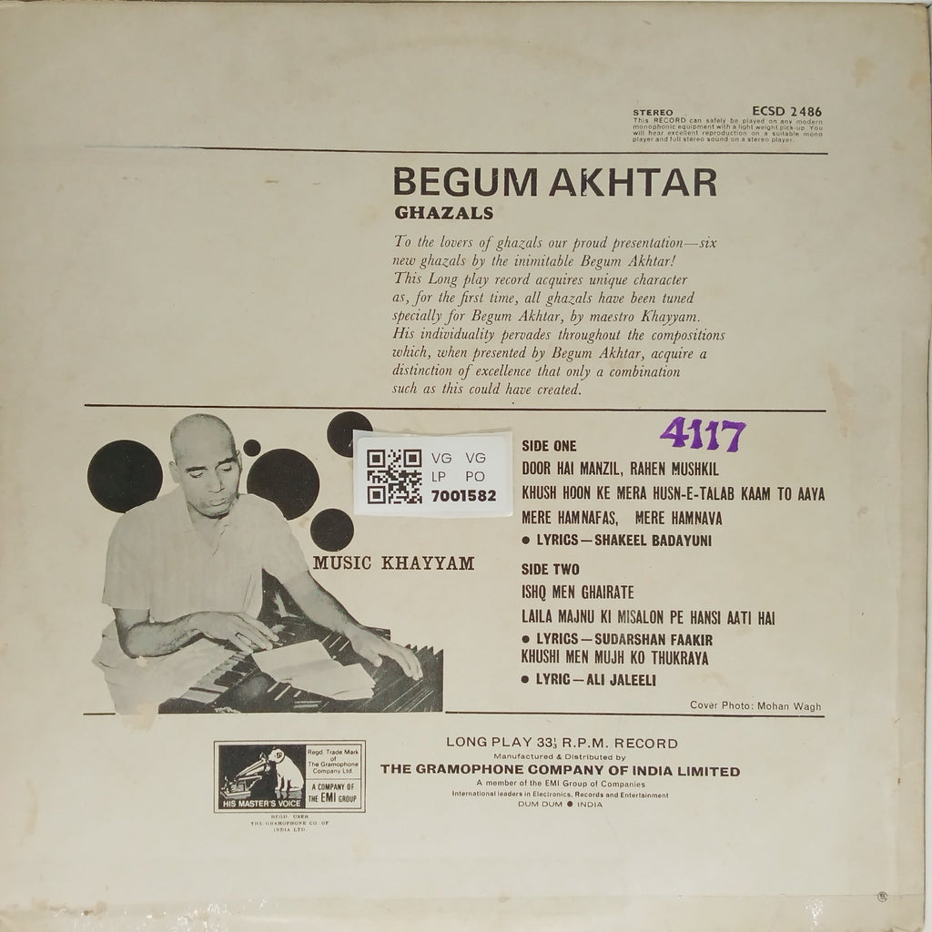 Begum Akhtar - Ghazals (Vinyl)