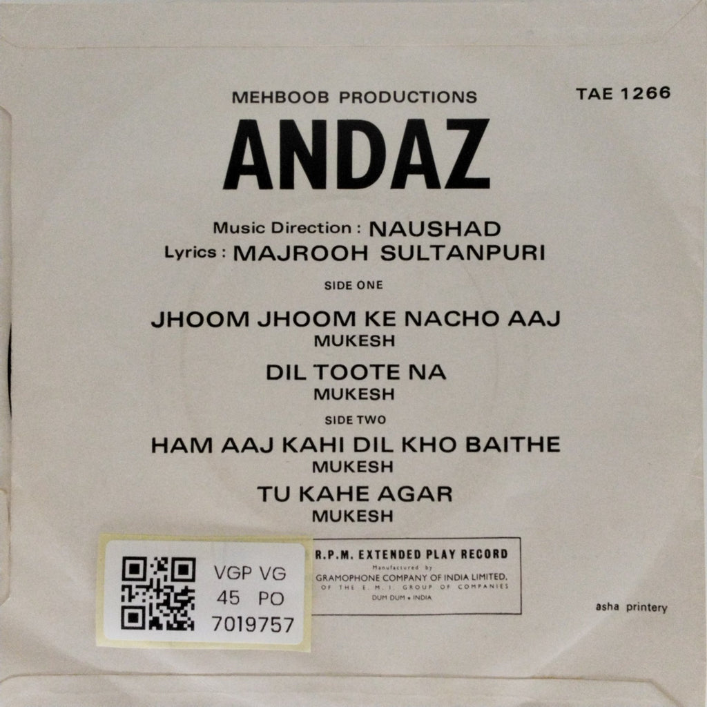 Naushad - Andaz (45-RPM)