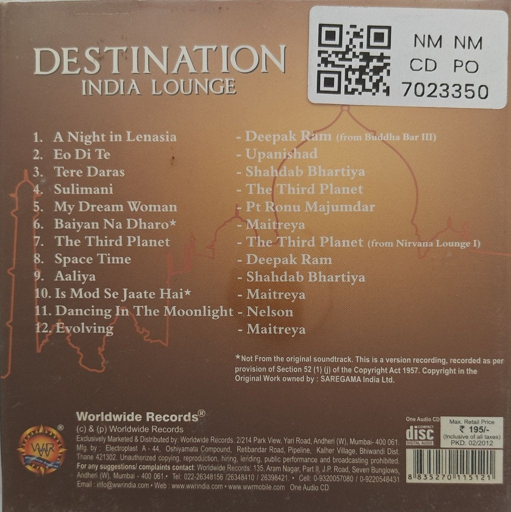 Destination India Lounge (CD)