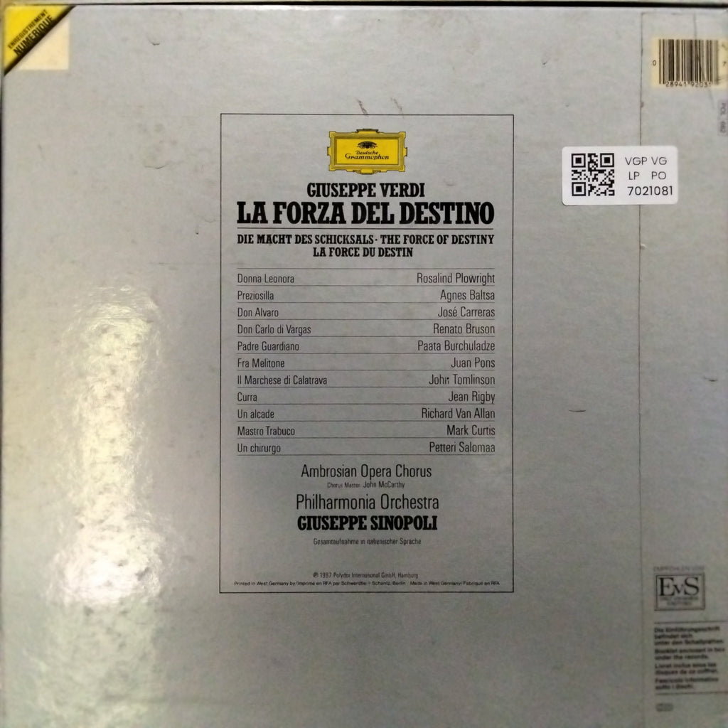 Giuseppe Verdi, Giuseppe Sinopoli - La Forza Del Destino (Vinyl) (3)