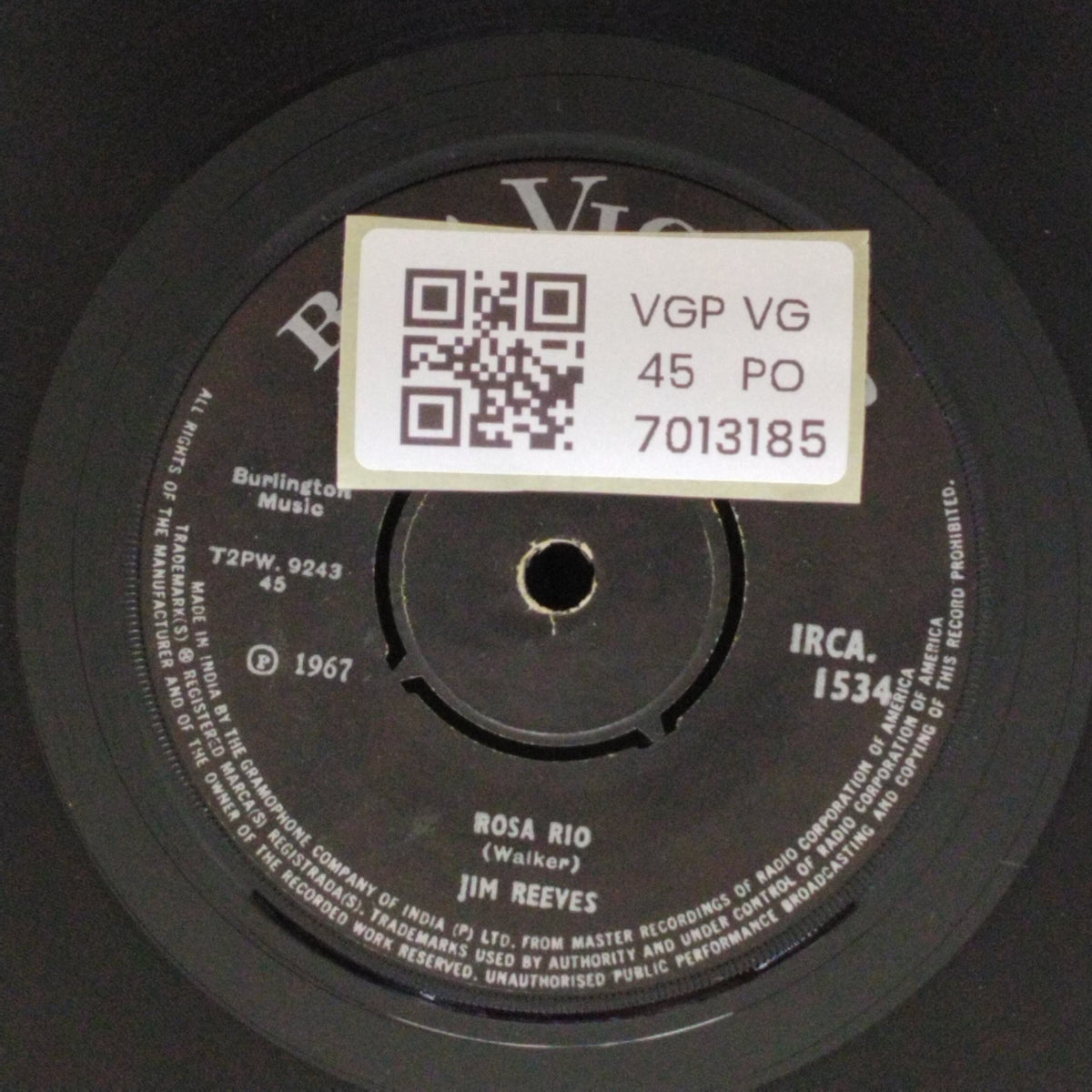 Jim Reeves - There's a New Moon Over My Shoulder (45-RPM)