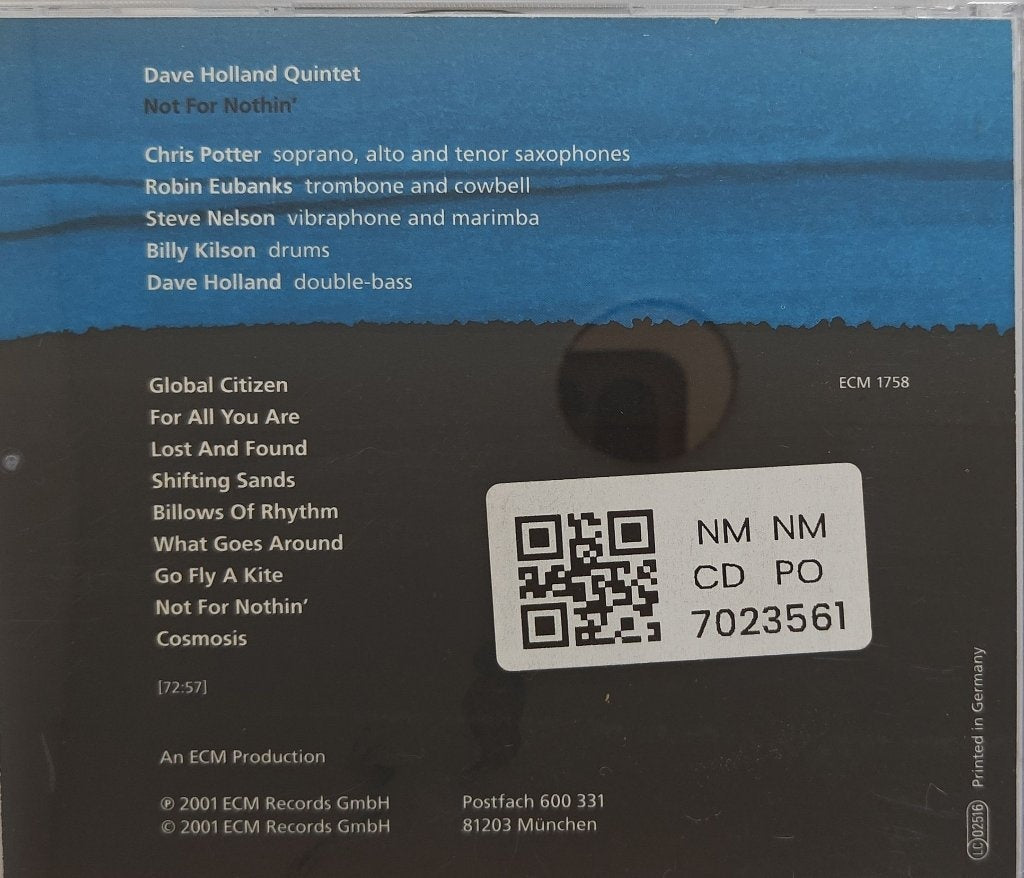 Dave Holland Quintet - Not For Nothin' (CD)