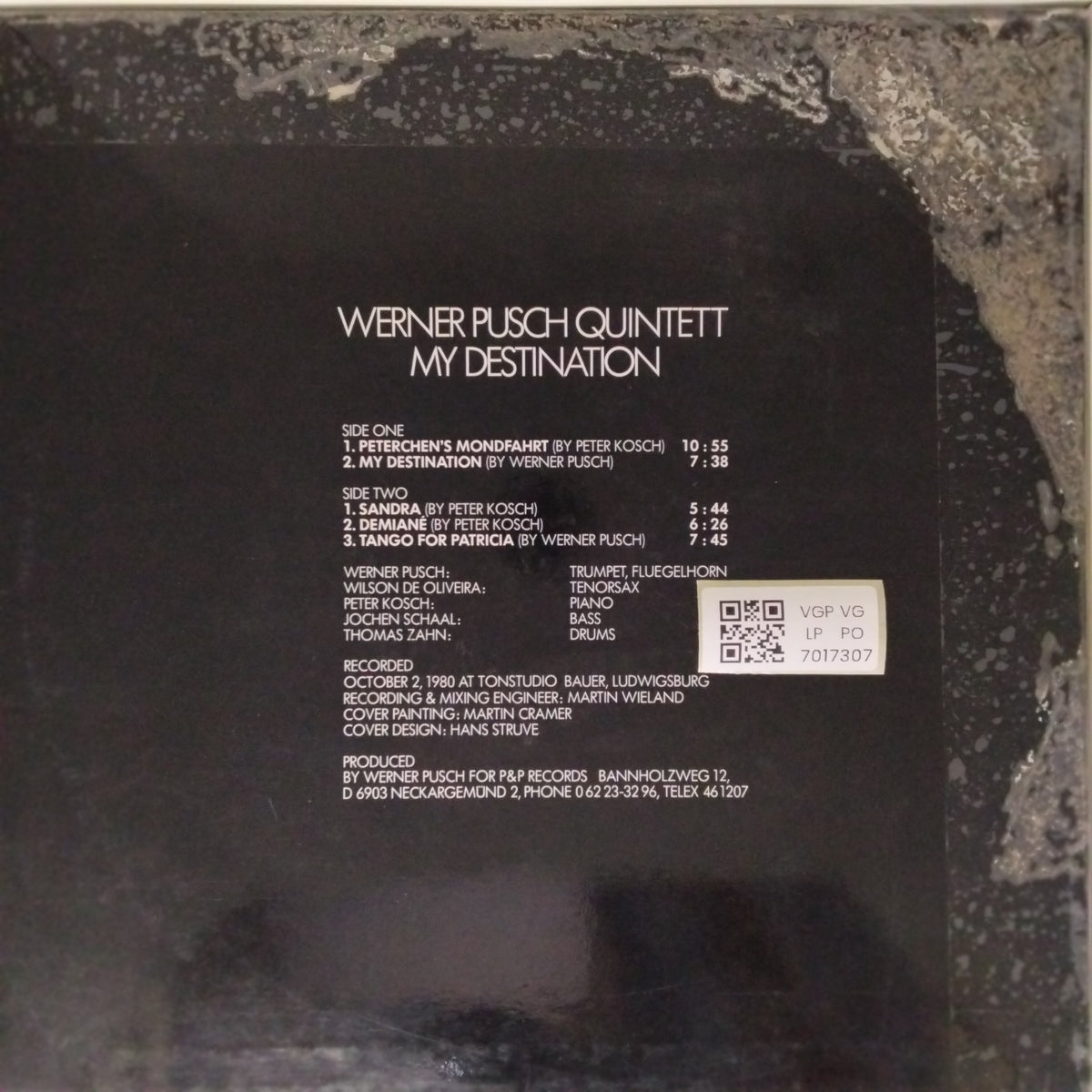 Werner Pusch Quintett - My Destination (Vinyl)