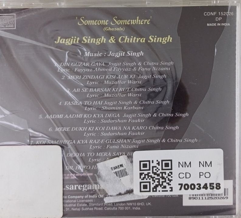 Jagjit Singh, Chitra Singh - Someone Somewhere (CD)