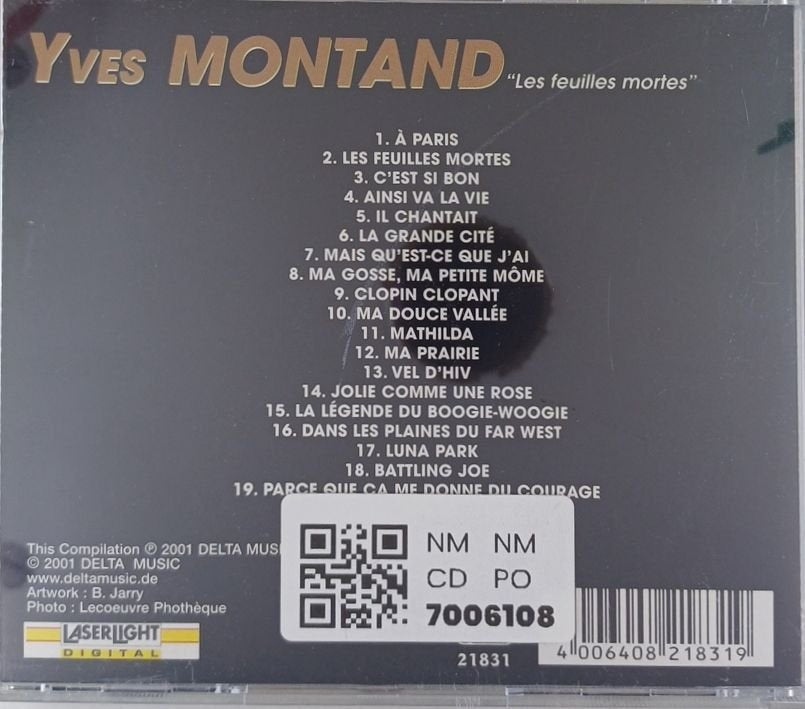 Yves Montand - Les feuilles mortes (CD)
