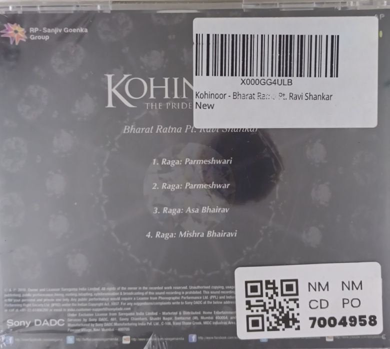 Bharat Ratna Pt. Ravi Shankar - Kohinoor - The Pride of India (CD)