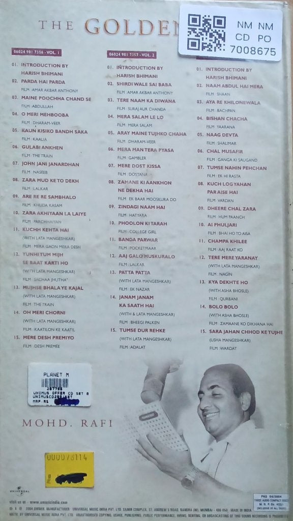 Mohd. Rafi - The Golden Years (CD)