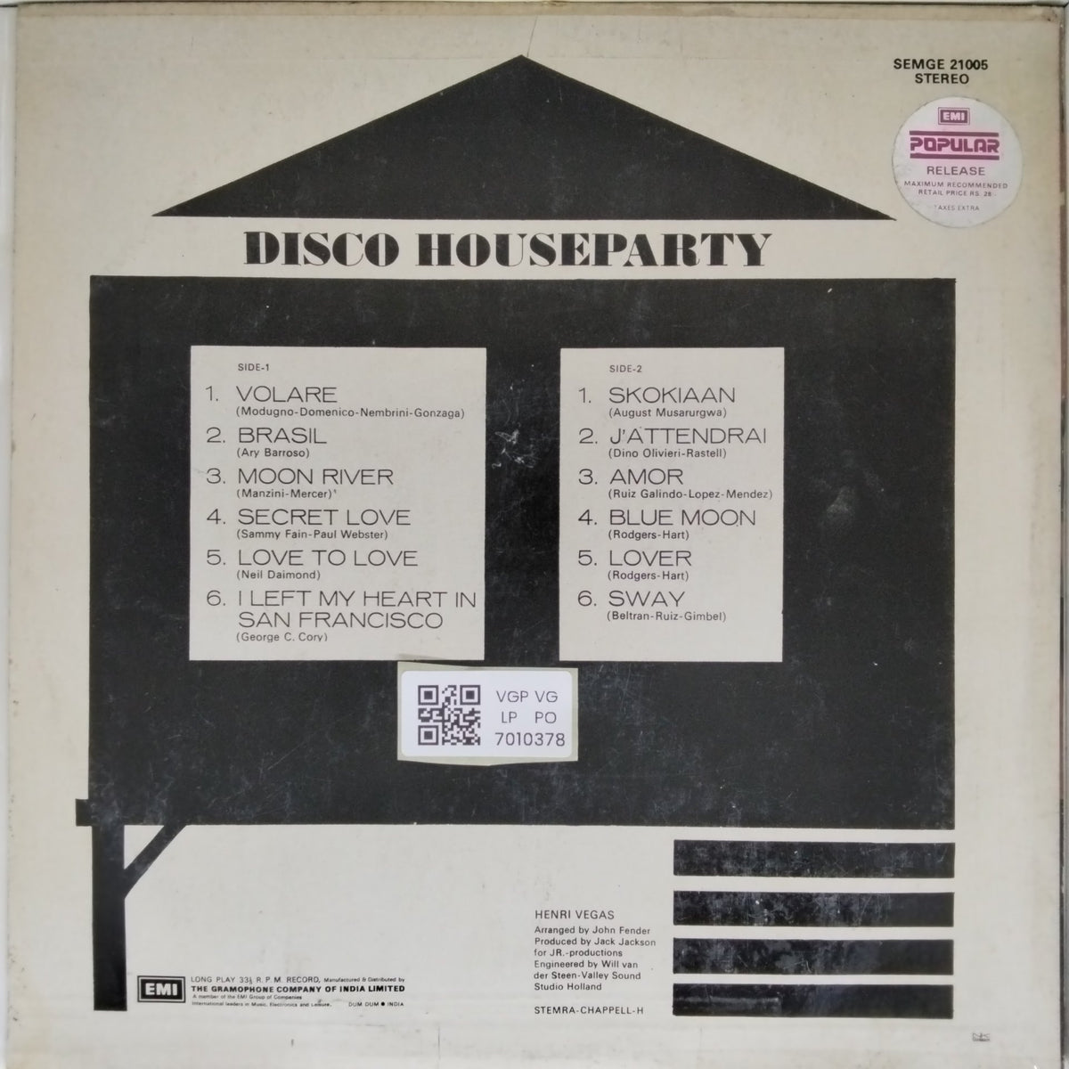Henri Vegas - Disco Houseparty (Vinyl)