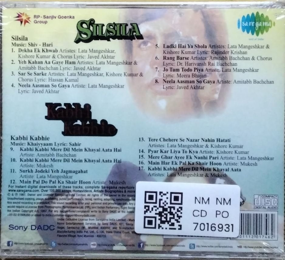 Shiv-Hari, Khaiyyaam - Silsila / Kabhi Kabhie (CD)