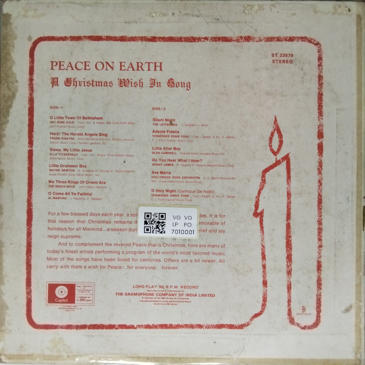 Various - Peace On Earth: A Christmas Wish In Song (Vinyl)