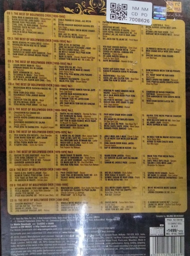 Various - The Best of Bollywood Ever (CD)