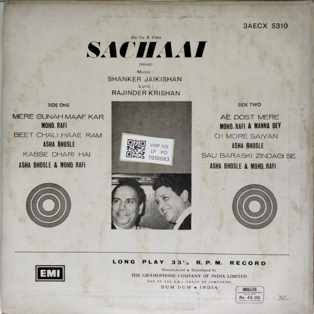 Shankar Jaikishan - Sachaai (Vinyl)