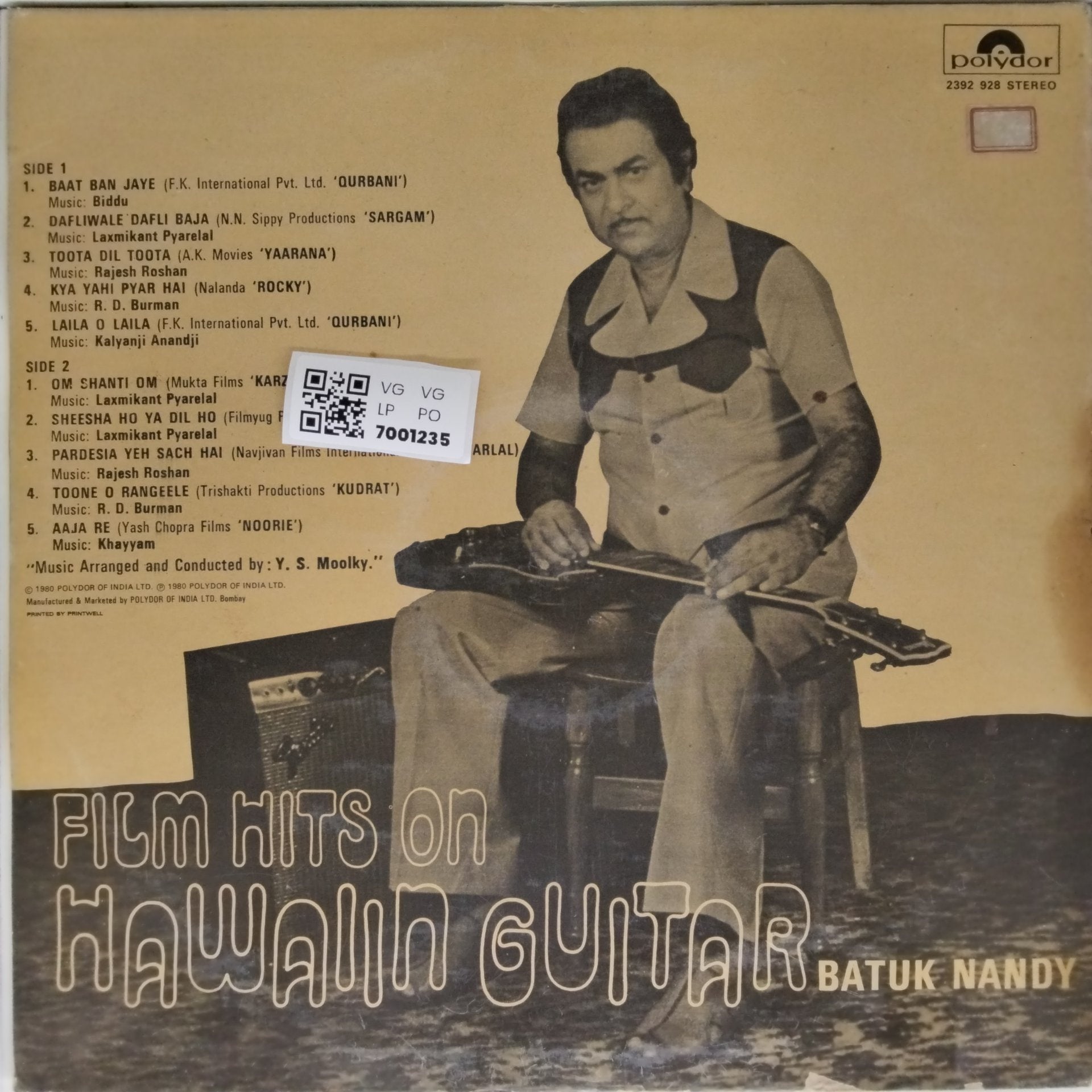 Batuk Nandy - Film Hits on Hawaiian Guitar (Vinyl)