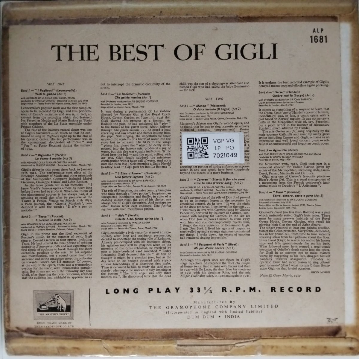 Gigli - The Best of Gigli (Vinyl)