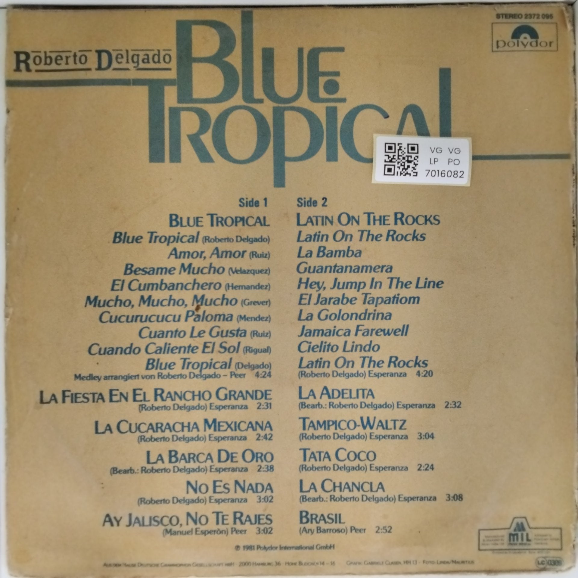 Roberto Delgado - Blue Tropical (Vinyl)