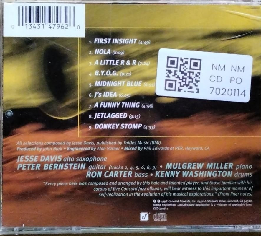 Jesse Davis - First Insight (CD)