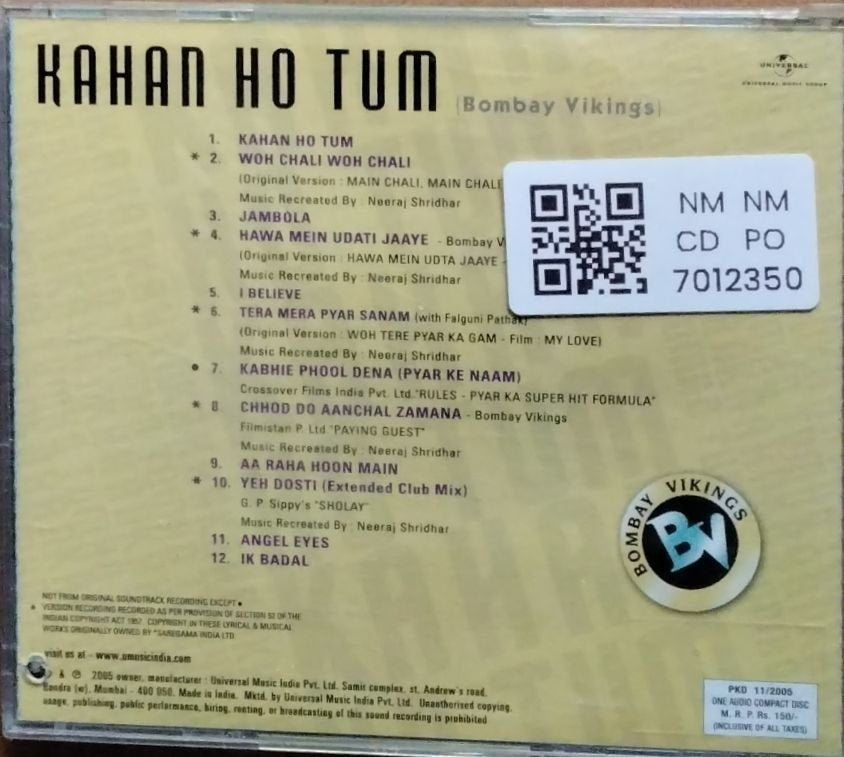 Bombay Vikings - Kahan Ho Tum (CD)