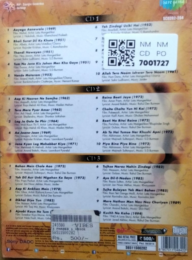 Lata Mangeshkar - 3 Phases 1 Voice (CD) (3)