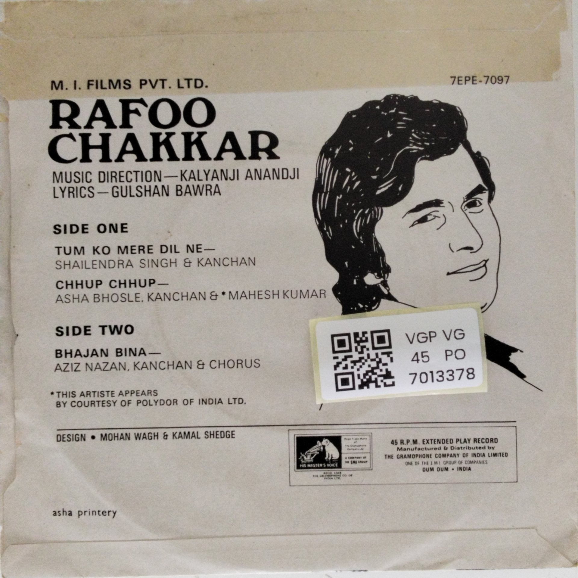 Kalyanji Anandji - Rafoo Chakkar (45-RPM)