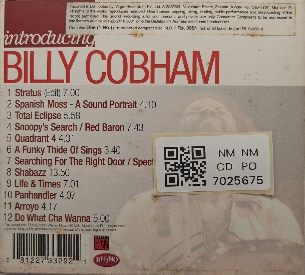 Billy Cobham - Introducing Billy Cobham (CD)