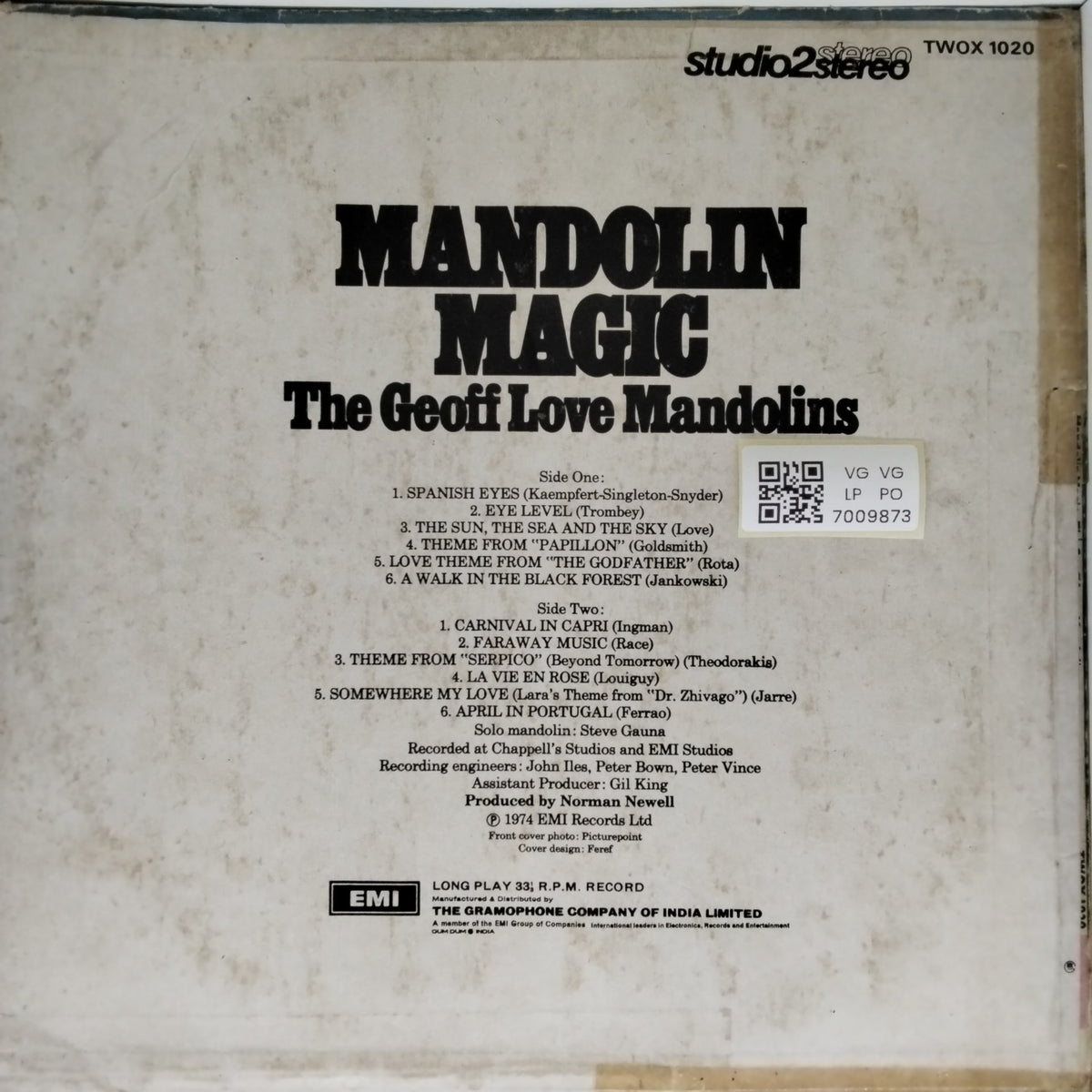The Geoff Love Mandolins - Mandolin Magic (Vinyl)