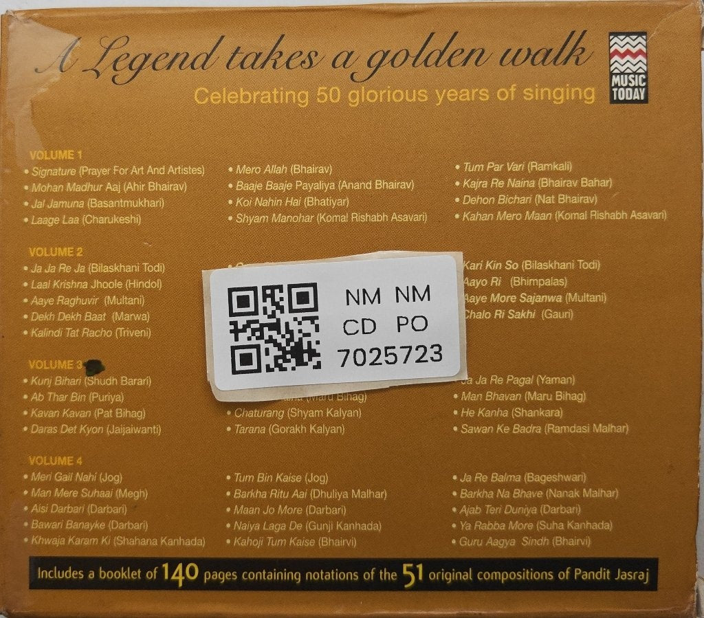 Pandit Jasraj - A Legend Takes A Golden Walk (CD) (4)