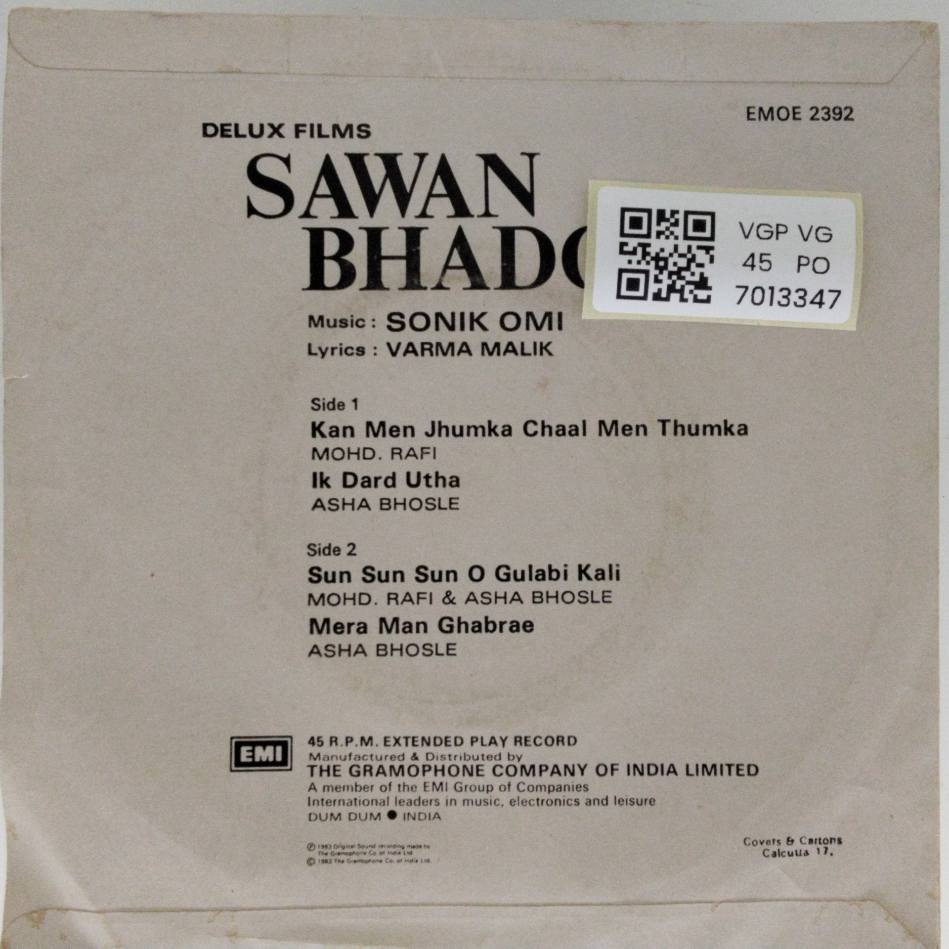 Sonik Omi - Sawan Bhadon (45-RPM)