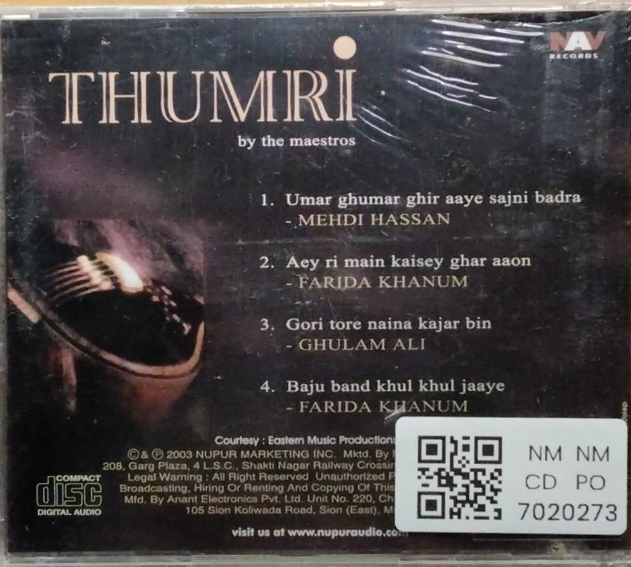 Mehdi Hassan, Farida Khanum, Ghulam Ali - Thumri by the maestros (CD)