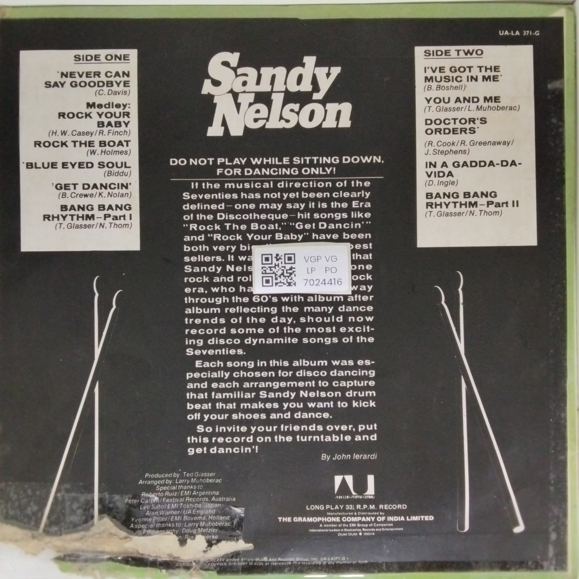 Sandy Nelson - Bang Bang Rhythm (Vinyl)
