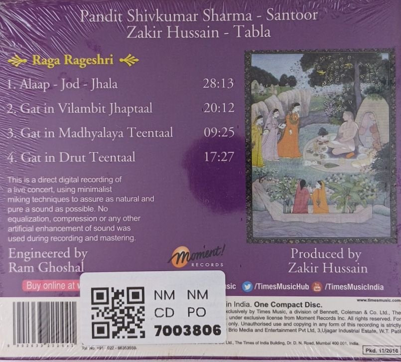 Pandit Shivkumar Sharma, Zakir Hussain - Raga Rageshri (CD)