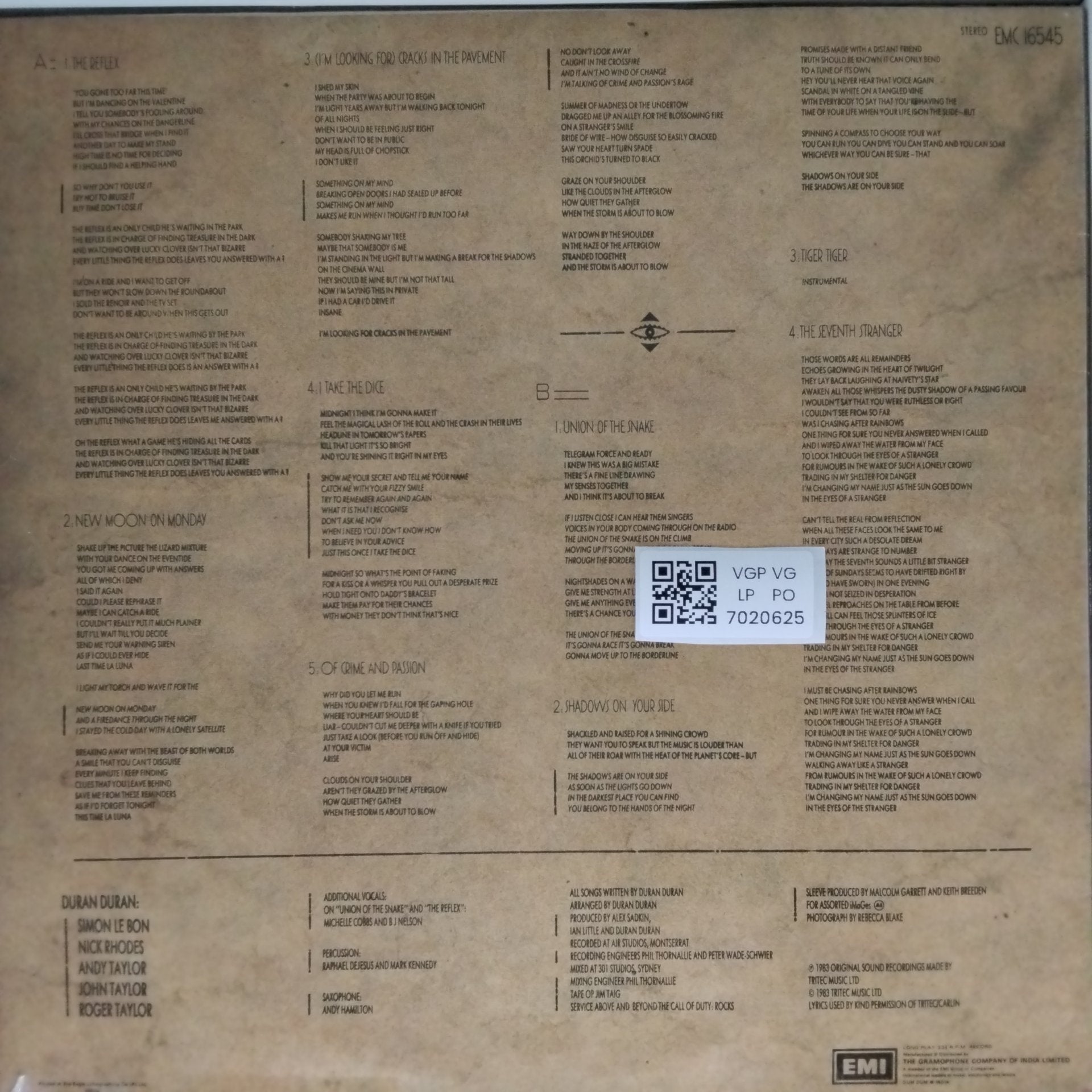 Duran Duran - Seven and the Ragged Tiger (Vinyl)