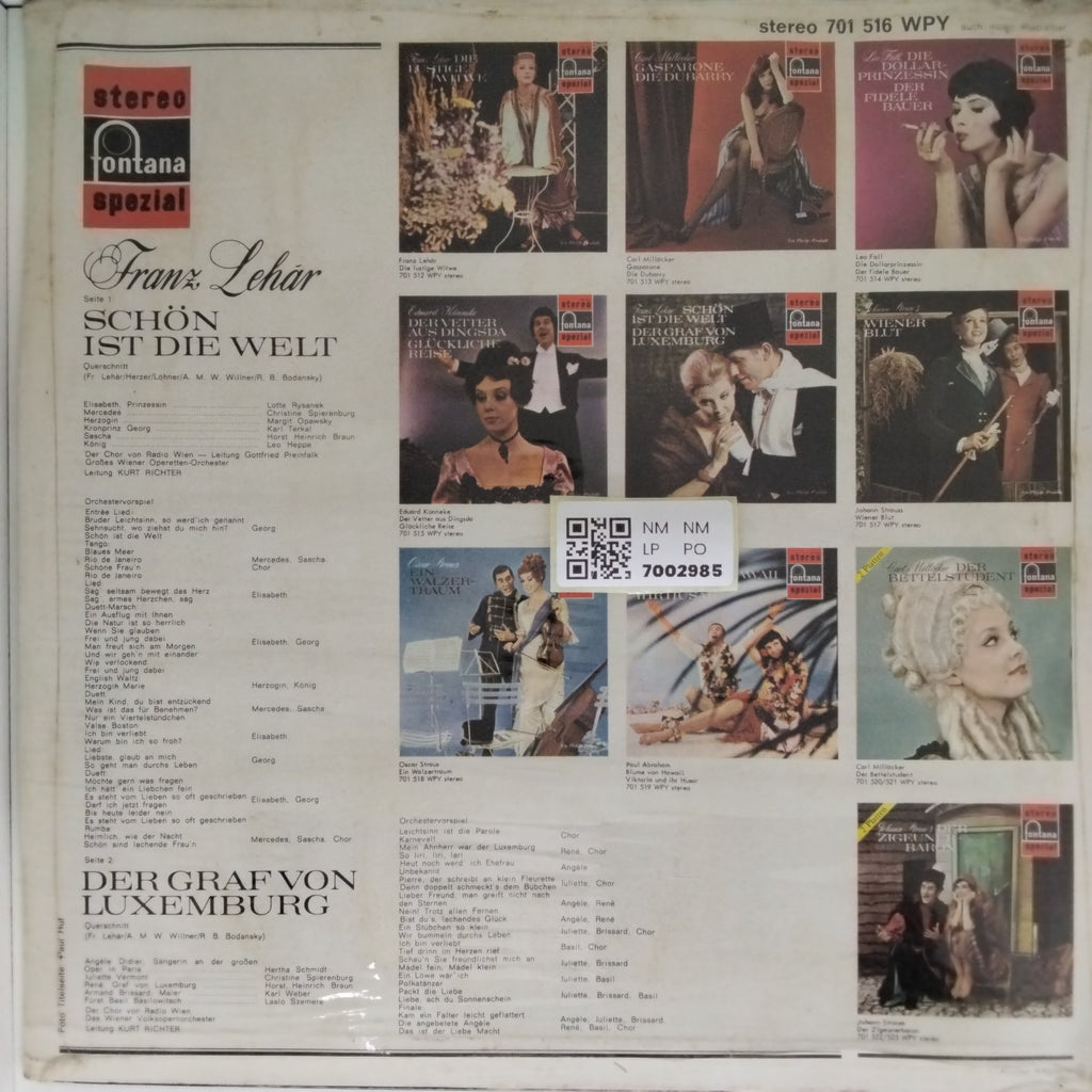 Franz Lehar - Schön ist die Welt/Der Graf von Luxemburg (Vinyl)