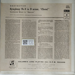 Otto Klemperer, Philharmonia Orchestra - Symphony No.9 in D minor, Choral / Incidental Music to Egmont (Vinyl)