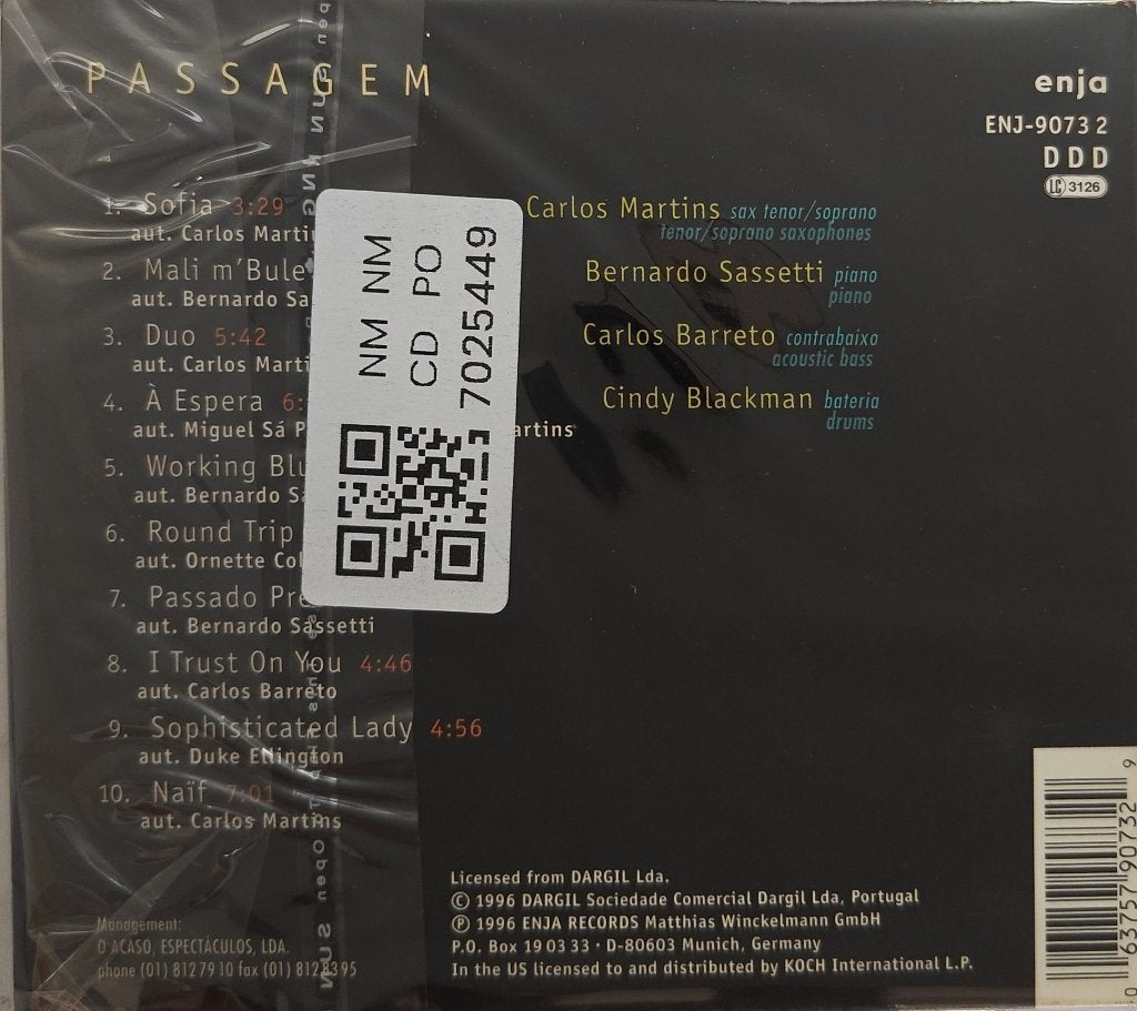 Carlos Martins Quarteto - Passagem (CD)