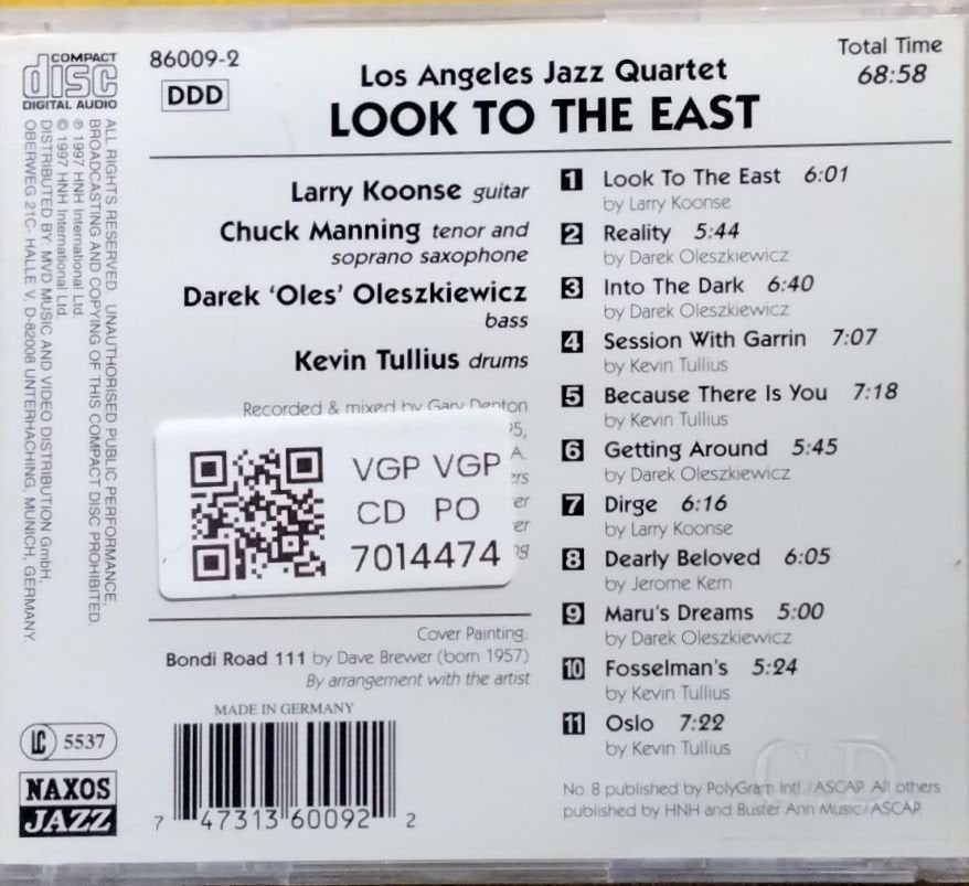 Los Angeles Jazz Quartet - Look to the East (CD)