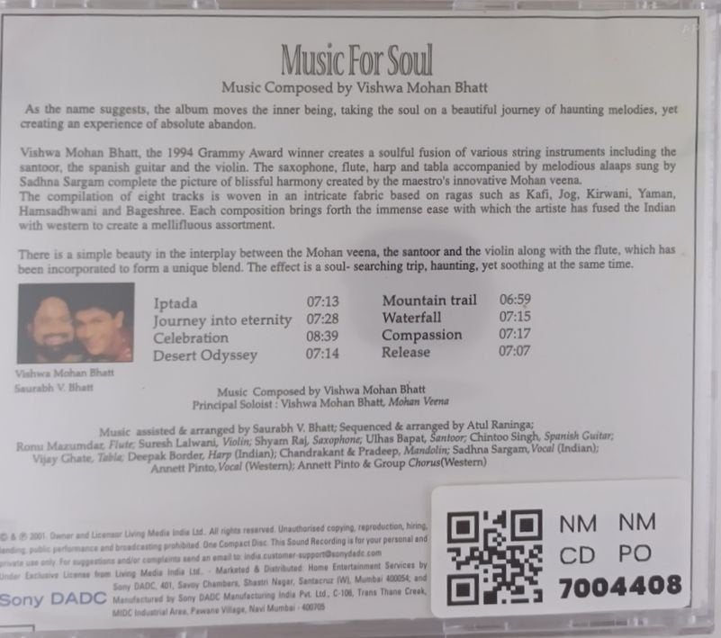 Vishwa Mohan Bhatt - Music For Soul (CD)