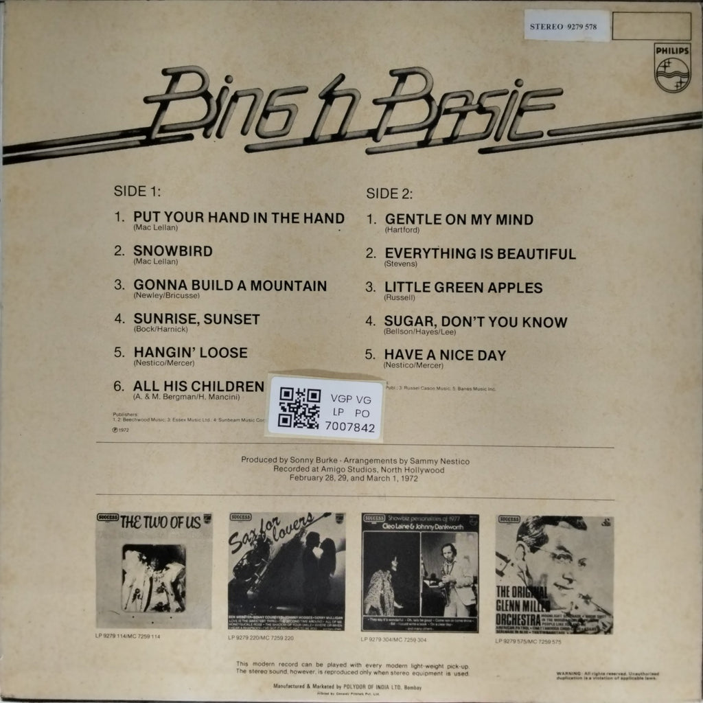 Bing & Basie - Bing 'n Basie (Vinyl)