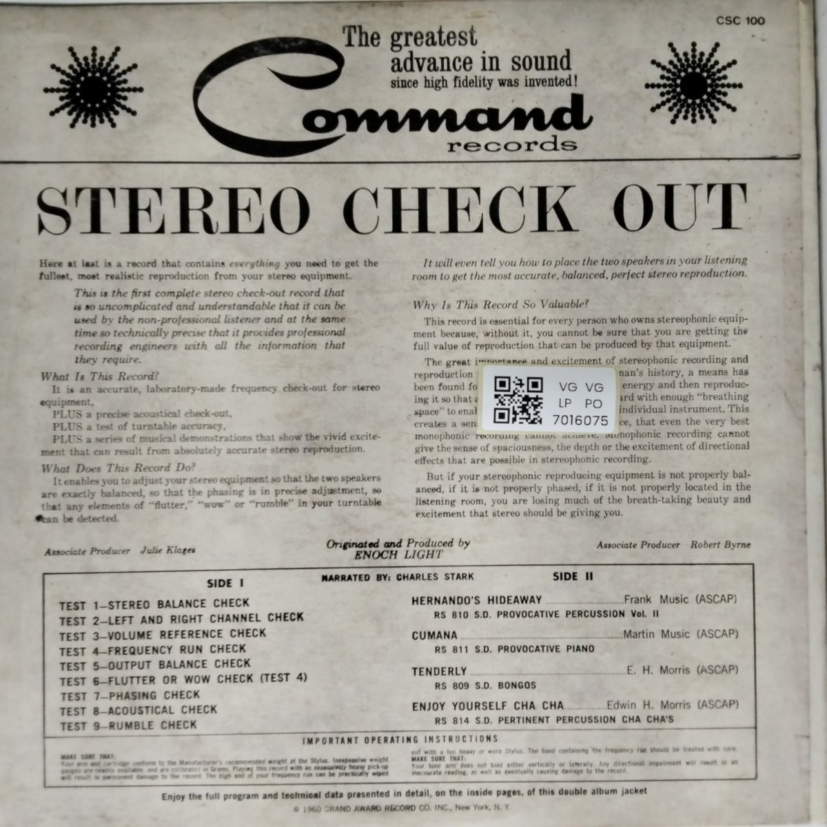 Enoch Light - Stereo Check Out (Vinyl)
