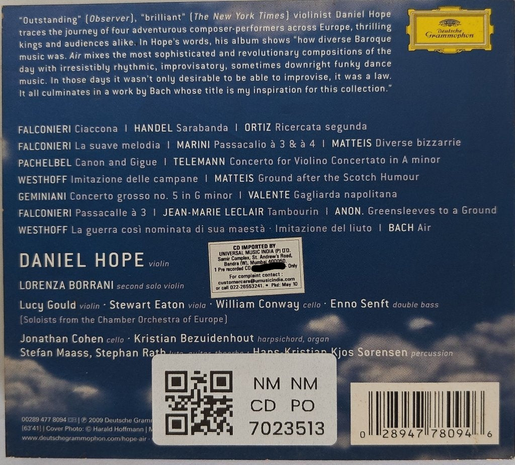 Daniel Hope - Air. a baroque journey (CD)