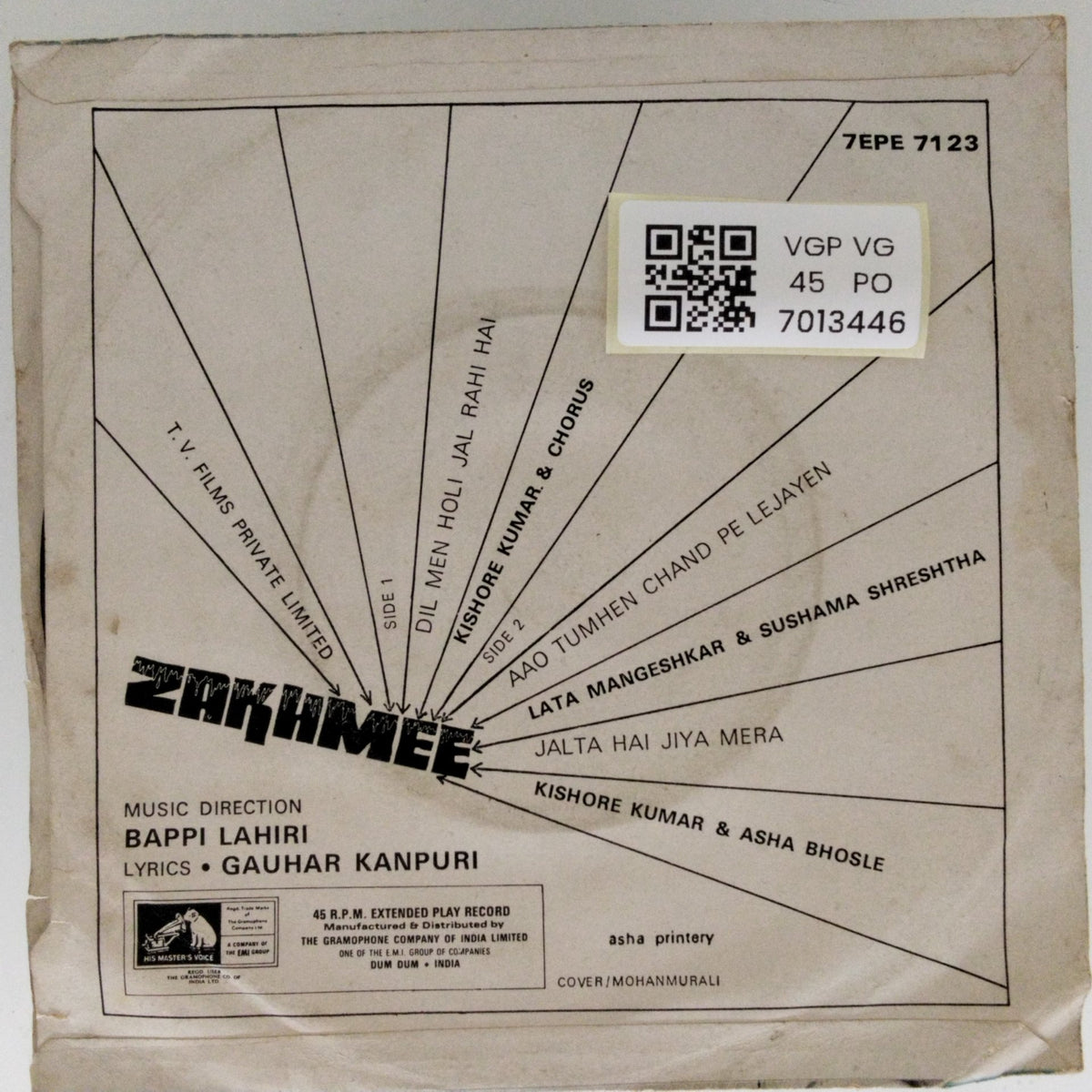 Bappi Lahiri - Zakhmee (45-RPM)