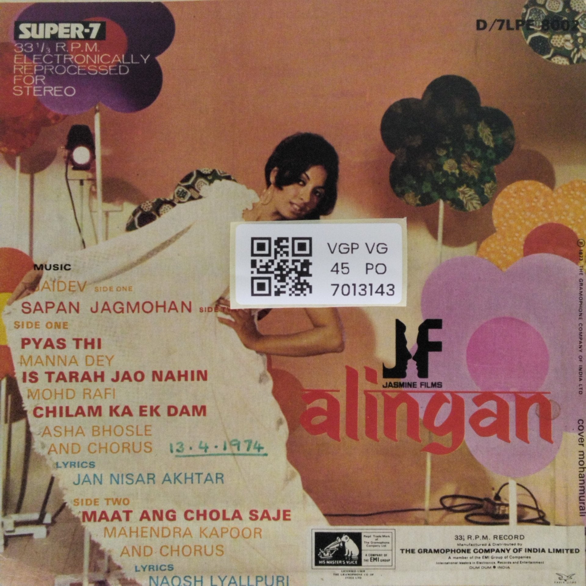 Jaidev, Sapan Jagmohan - Alingan (45-RPM)