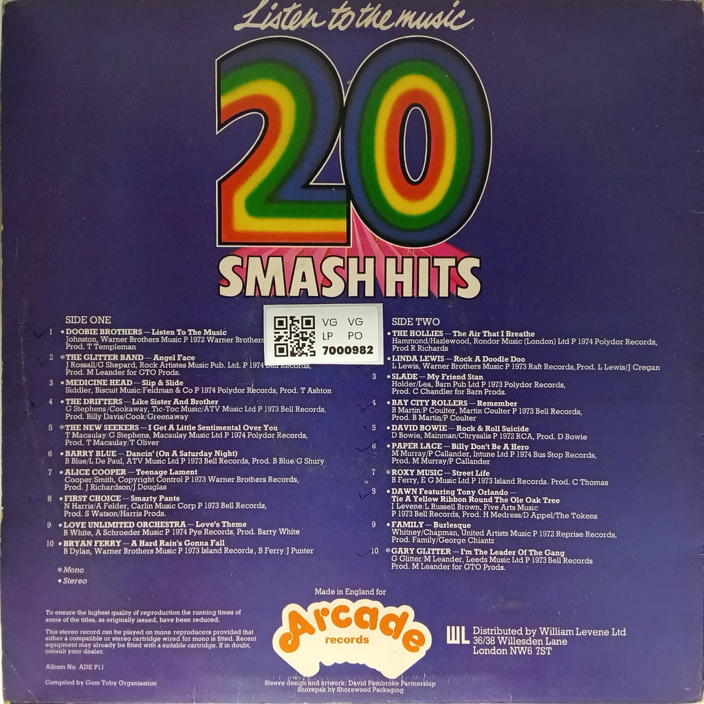 Various - 20 Smash Hits (Vinyl)