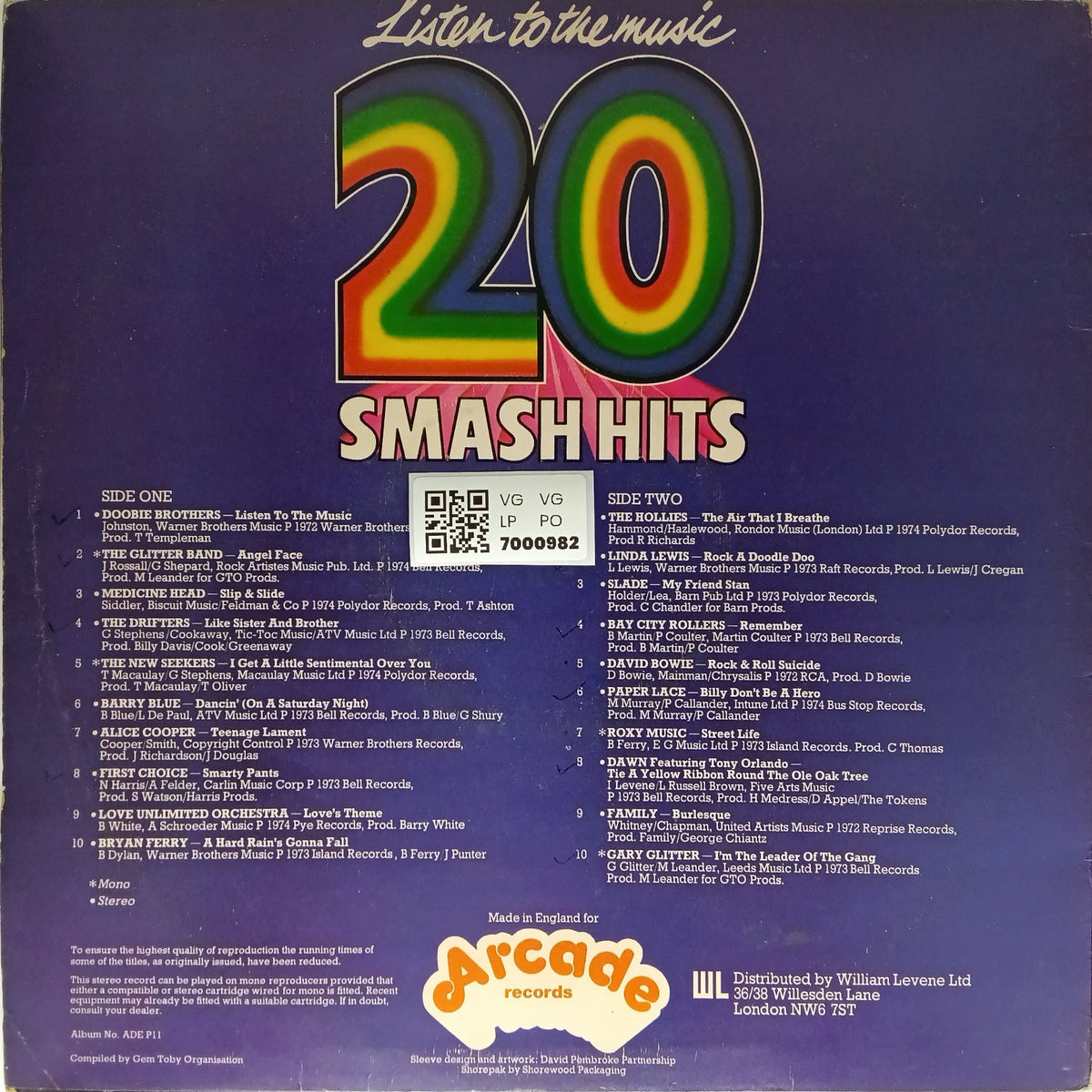 Various - 20 Smash Hits (Vinyl)