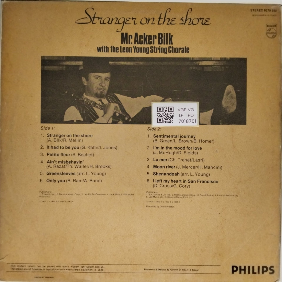 Mr. Acker Bilk - Stranger on the Shore (Vinyl)