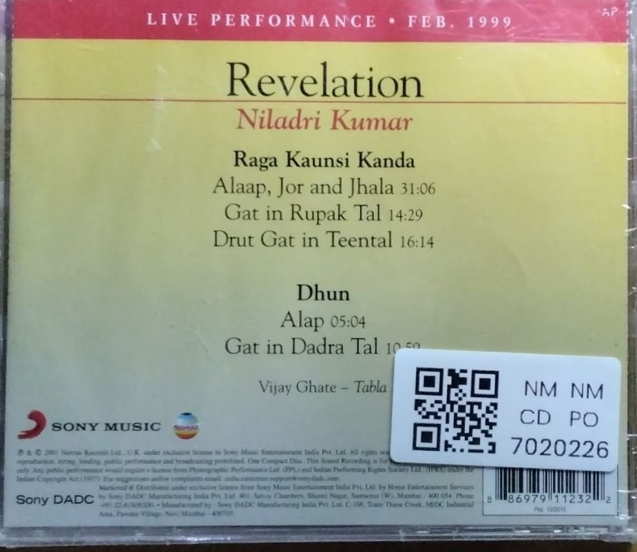 Niladri Kumar - Revelation (CD)