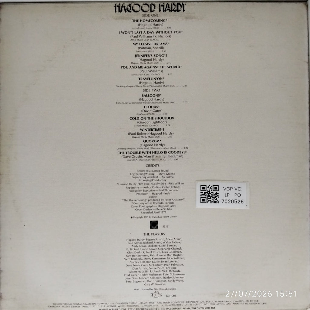 Hagood Hardy - The Homecoming (Vinyl)