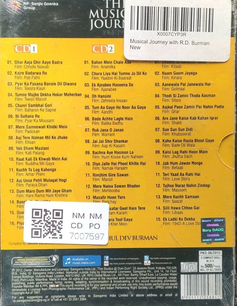R.D. Burman - The Musical Journey 1961-1994 (CD) (3)