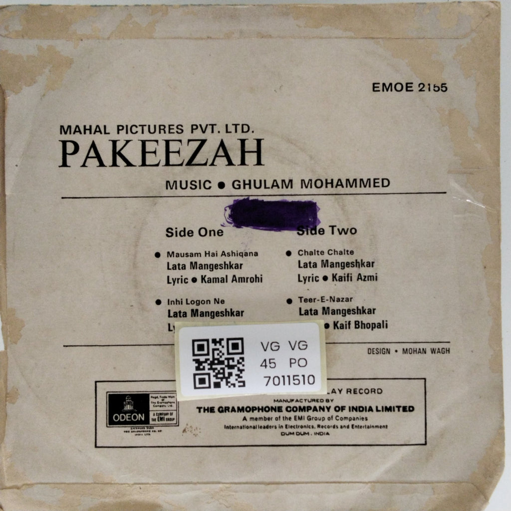Ghulam Mohammed - Pakeezah (45-RPM)